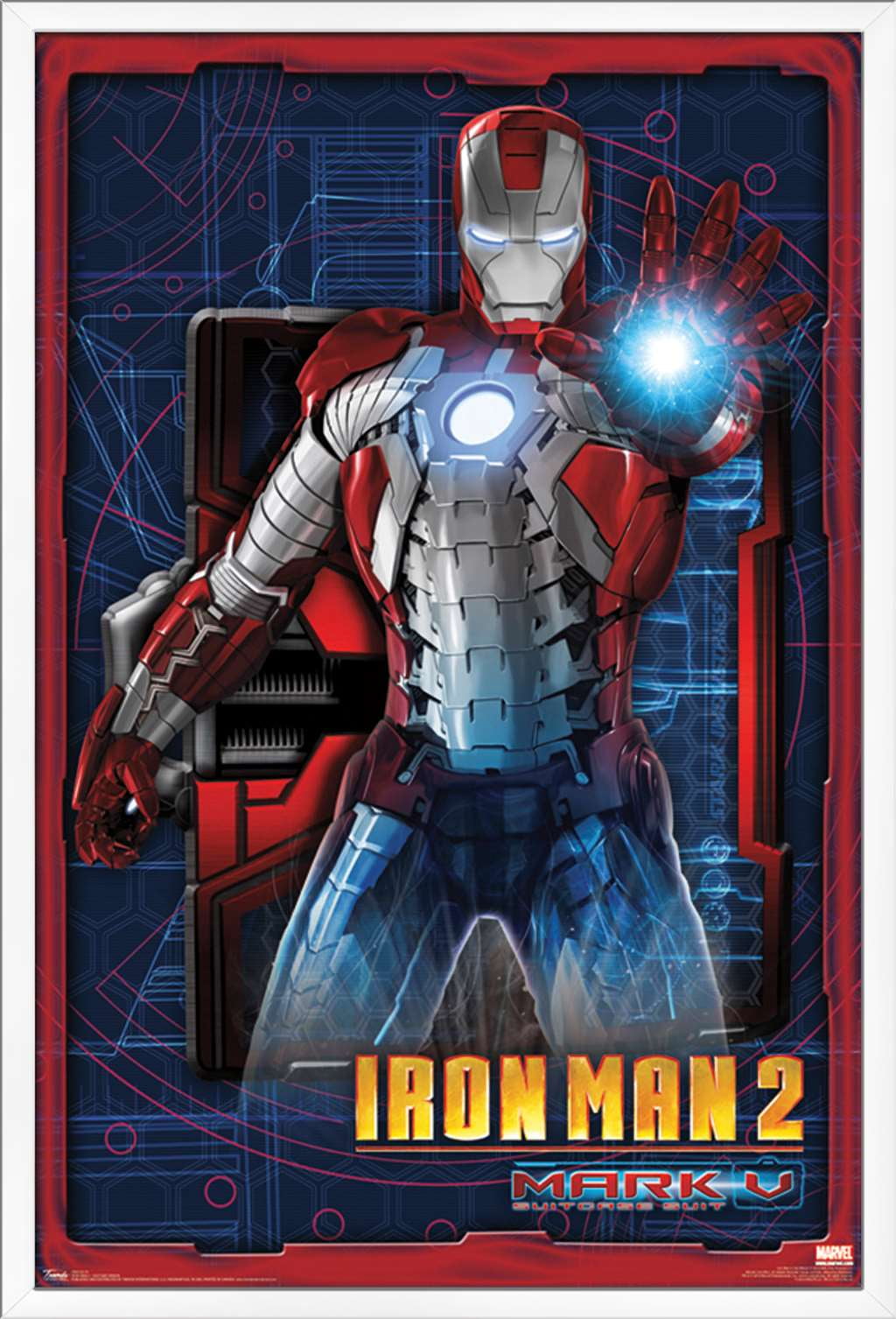 Marvel Cinematic Universe - Iron Man 2 - Briefcase Armor Wall Poster, 22.375" x 34", Framed