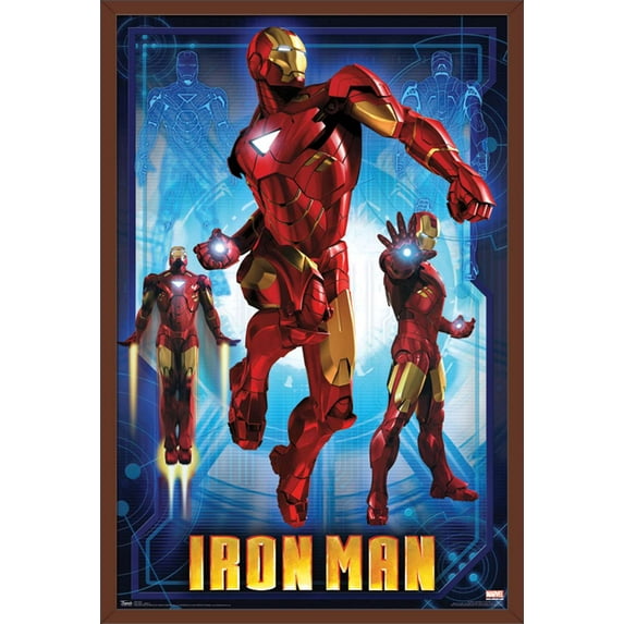 Marvel Cinematic Universe - Iron Man 2 - Mark Vi Wall Poster, 22.375" x 34", Framed