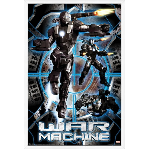 Marvel Cinematic Universe - Iron Man 2 - War Machine Wall Poster, 22.375" x 34", Framed