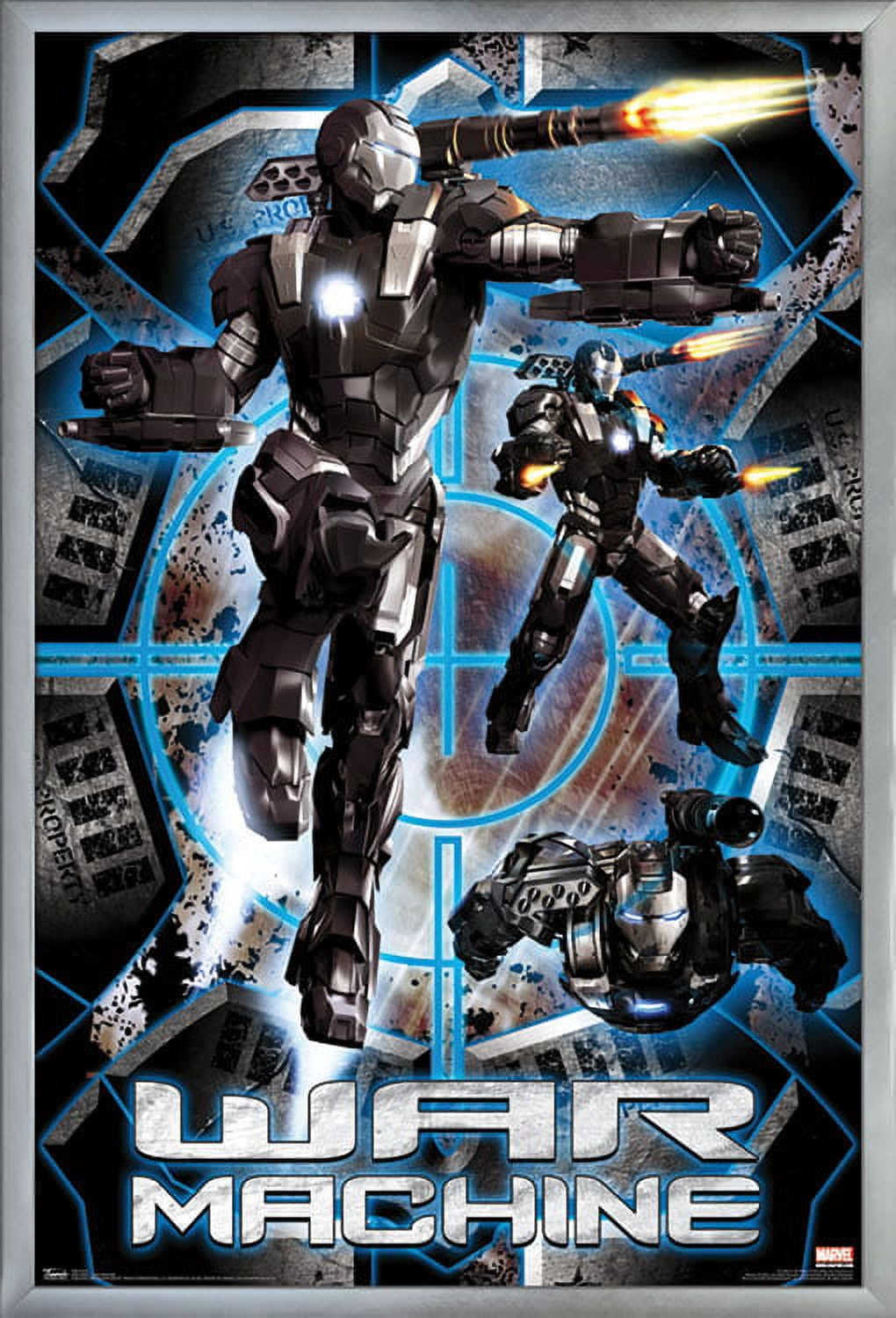 Marvel Cinematic Universe - Iron Man 2 - War Machine Wall Poster, 22.375" x 34", Framed