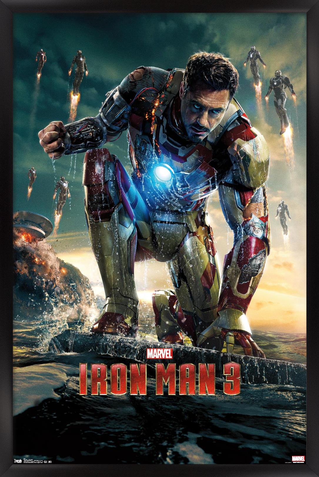 Marvel Cinematic Universe - Iron Man 3 - One Sheet Wall Poster, 14.725" x 22.375", Framed