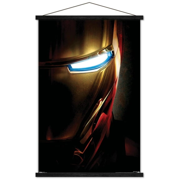 Marvel Cinematic Universe - Iron Man - One Sheet Wall Poster with Wooden Magnetic Frame, 22.375" x 34"