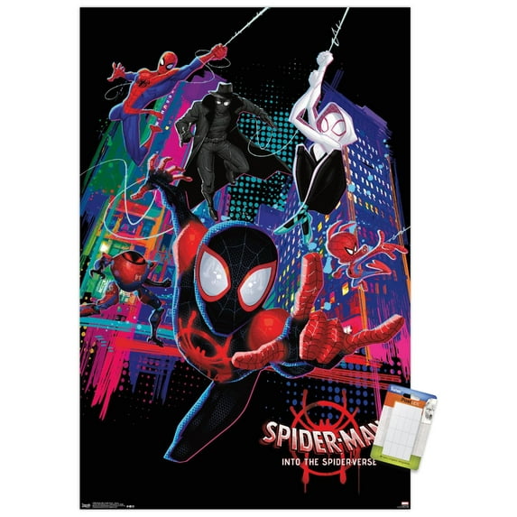 Marvel Cinematic Universe - Spider-Man - Into The Spider-Verse - Group Wall Poster, 14.725" x 22.375"