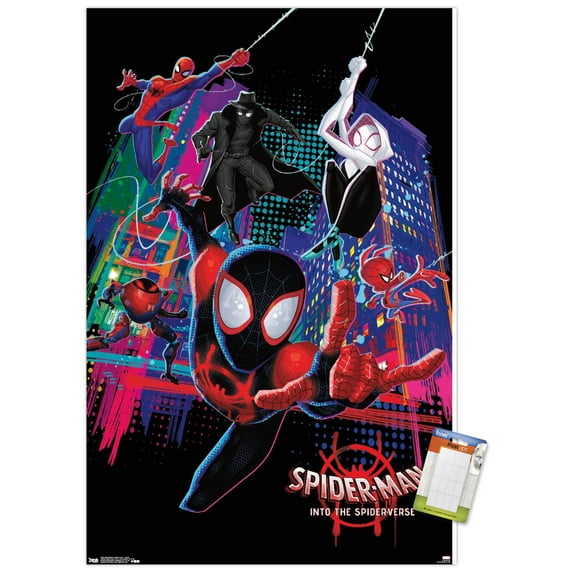 Marvel Cinematic Universe - Spider-Man - Into The Spider-Verse - Group Wall Poster, 22.375" x 34"