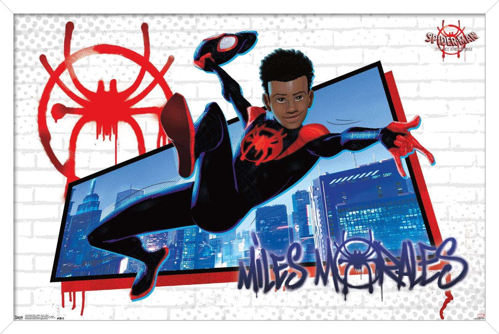 Marvel Cinematic Universe - Spider-Man - Into The Spider-Verse - Miles Wall Poster, 14.725" x 22.375", Framed