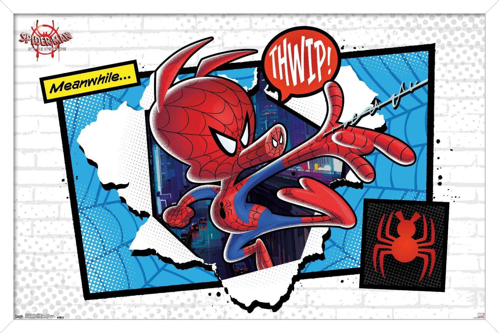 Marvel Cinematic Universe - Spider-Man - Into The Spider-Verse - Thwip Wall Poster, 14.725" x 22.375", Framed
