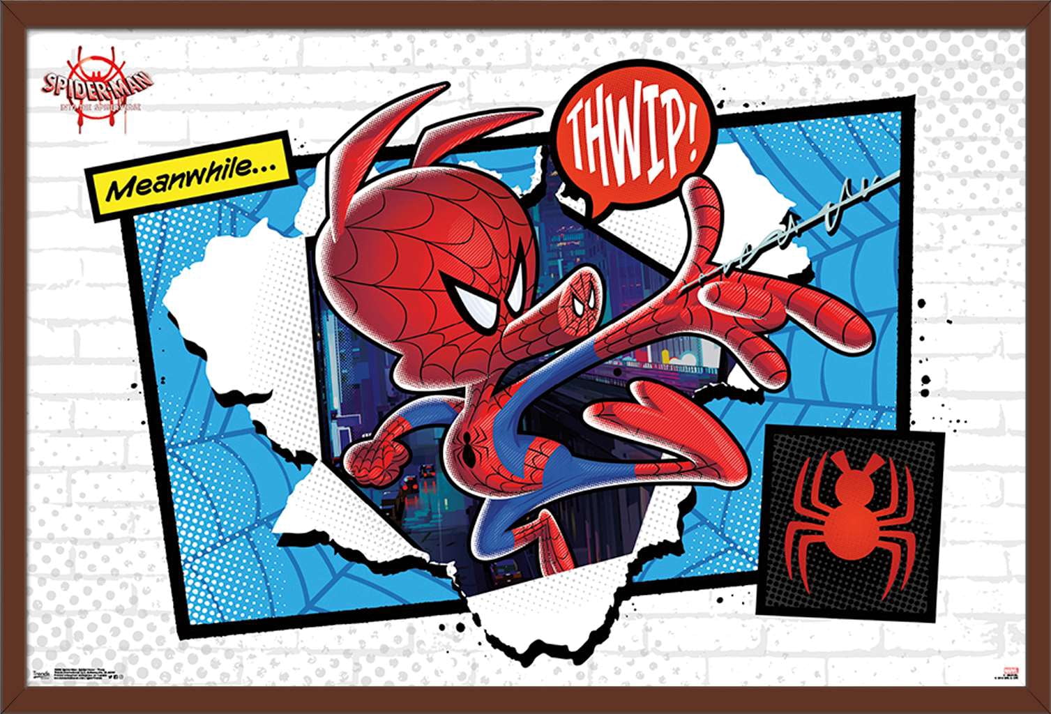 Marvel Cinematic Universe - Spider-Man - Into The Spider-Verse - Thwip Wall Poster, 22.375" x 34", Framed