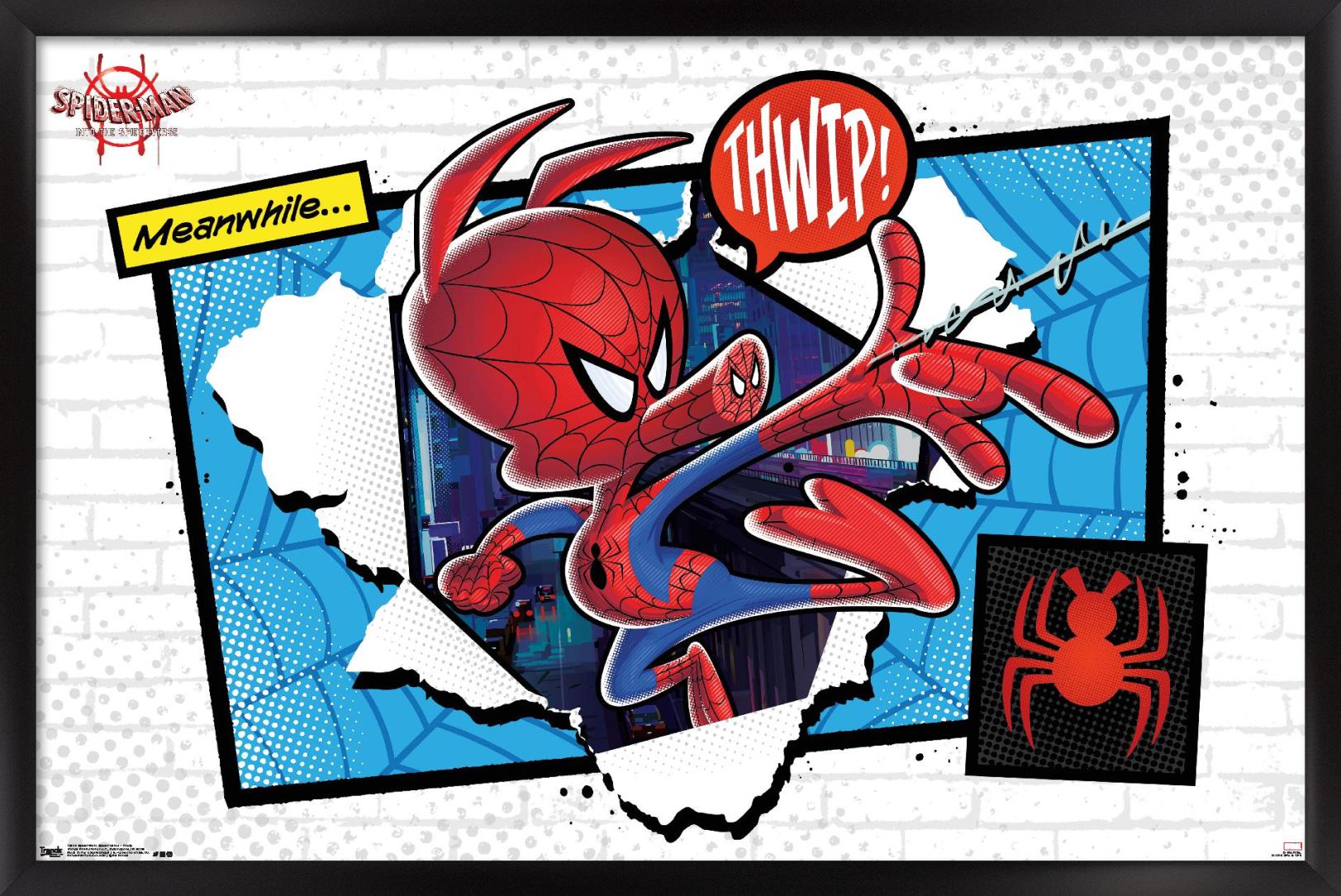 Marvel Cinematic Universe - Spider-Man - Into The Spider-Verse - Thwip Wall Poster, 22.375" x 34", Framed