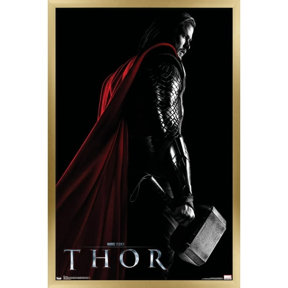 Marvel Cinematic Universe - Thor - One Sheet Wall Poster, 14.725" x 22.375", Framed