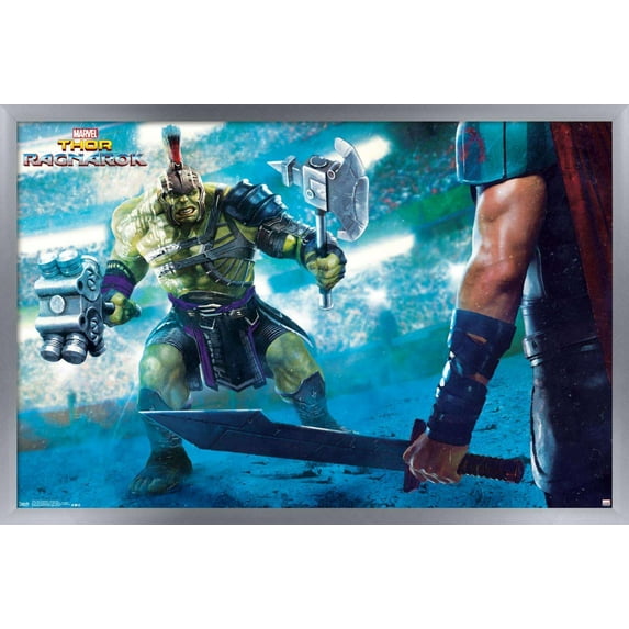 Marvel Cinematic Universe - Thor - Ragnarök - Arena Hulk Wall Poster, 14.725" x 22.375", Framed