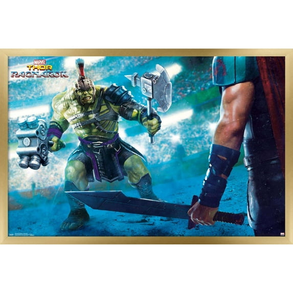 Marvel Cinematic Universe - Thor - Ragnarök - Arena Hulk Wall Poster, 22.375" x 34", Framed
