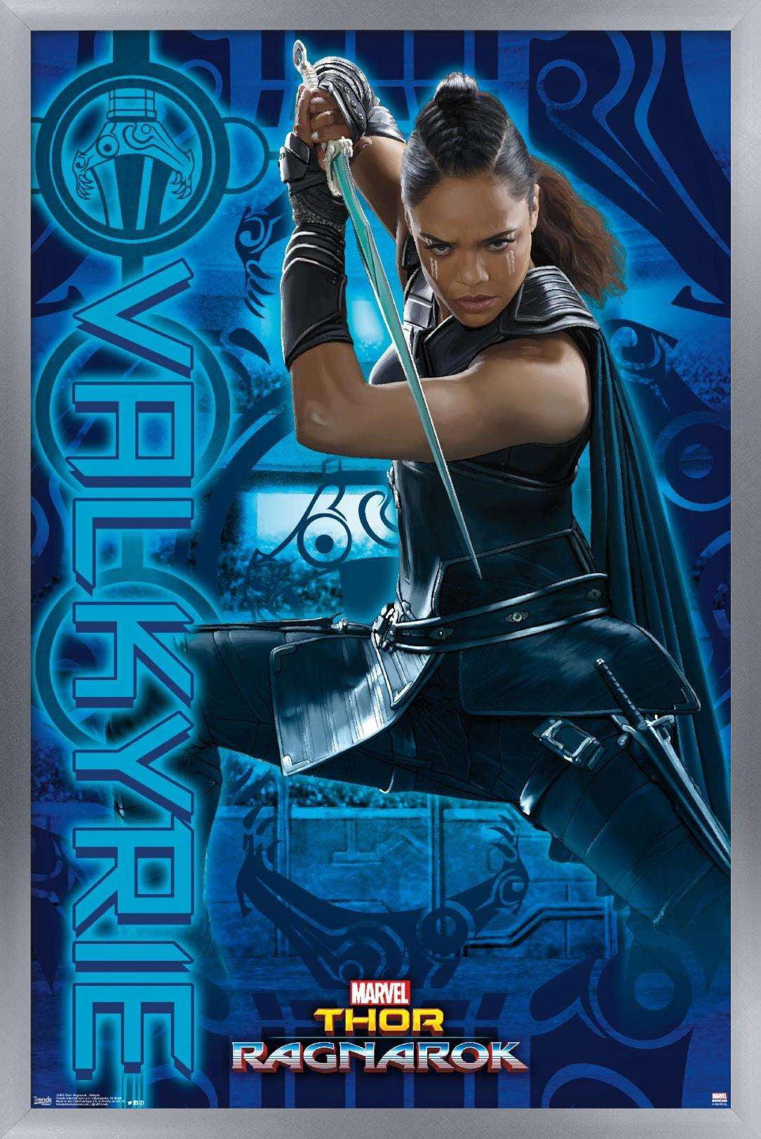 Marvel Cinematic Universe - Thor - Ragnarök - Valkyrie Wall Poster, 14.725" x 22.375", Framed