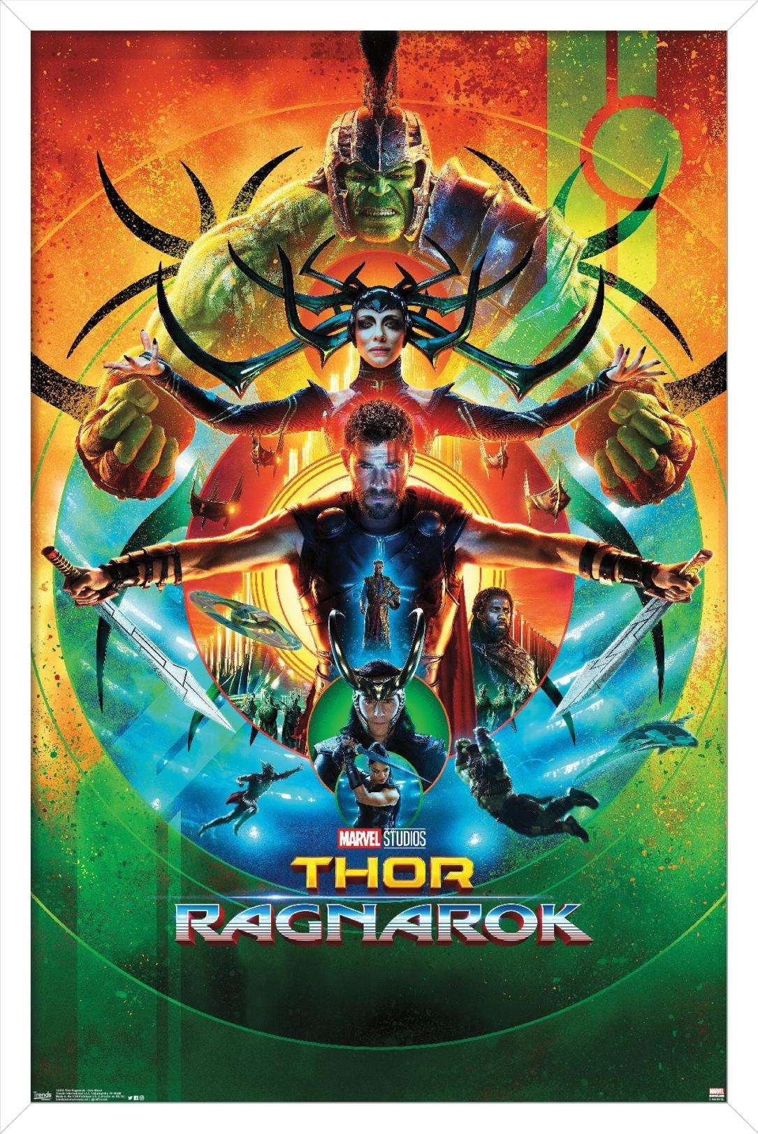 Marvel Cinematic Universe - Thor: Ragnarok - One Sheet Wall Poster, 14.725" x 22.375", Framed