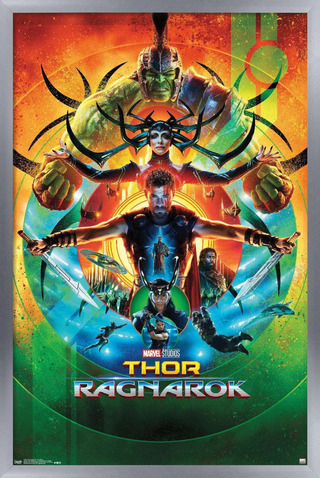 Marvel Cinematic Universe - Thor: Ragnarok - One Sheet Wall Poster, 14.725" x 22.375", Framed