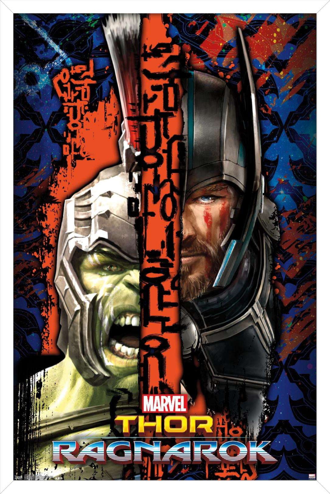Marvel Cinematic Universe - Thor: Ragnarok - Split Wall Poster, 22.375" x 34", Framed