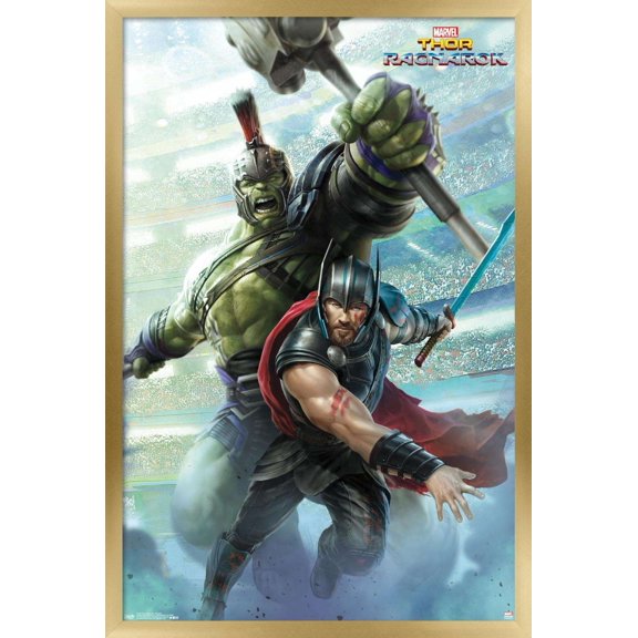 Marvel Cinematic Universe - Thor: Ragnarok - Warriors Wall Poster, 14.725" x 22.375", Framed