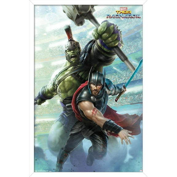 Marvel Cinematic Universe - Thor: Ragnarok - Warriors Wall Poster, 22.375" x 34", Framed