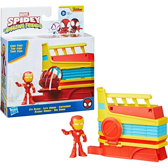 Marvel City Blocks Stark Tower Figure Set