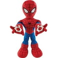 thumbnail image 1 of Marvel Spider-Man Plush Toy, City Swinging Soft Doll, 11-inch Super Hero Figure with Web-Swinging Action, Lights and Sounds, 1 of 7