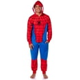 thumbnail image 1 of Marvel Classic Spider-Man Superhero Adult Hooded Union Suit Costume Pajama For Men and Women, 1 of 8