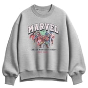 Marvel - Collage - Women's Oversized Fleece Crew Sweatshirt