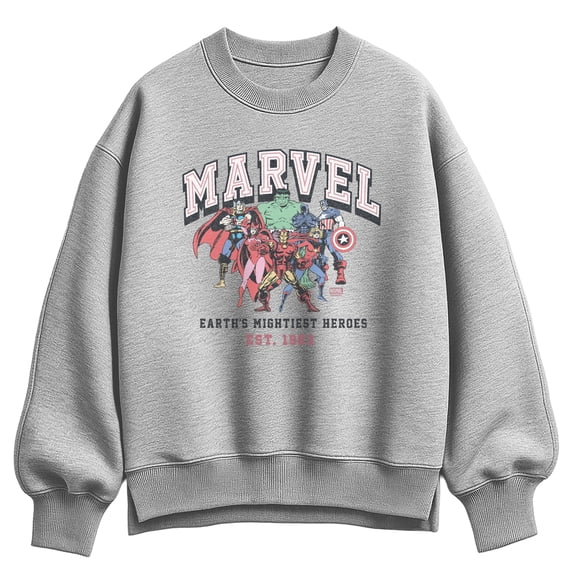 Marvel - Collage - Women's Oversized Fleece Crew Sweatshirt