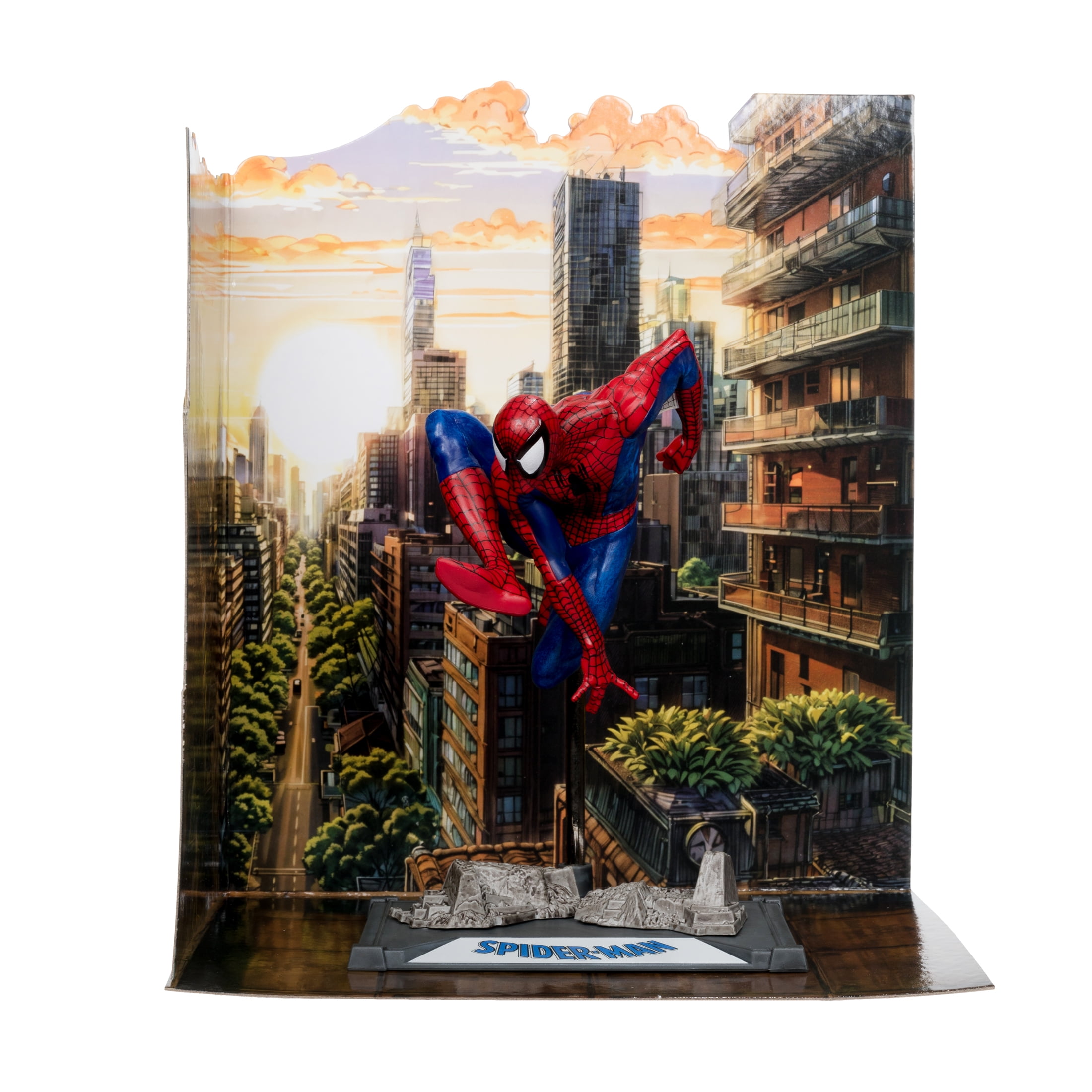 Marvel Spider-Man 1:10 Scale PVC Figure with City Scene