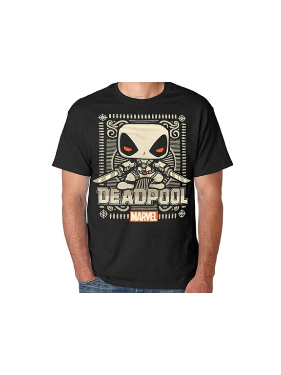 Marvel Collector Corps Deadpool Men's Black/Gray Short Sleeve T-Shirt (Medium)