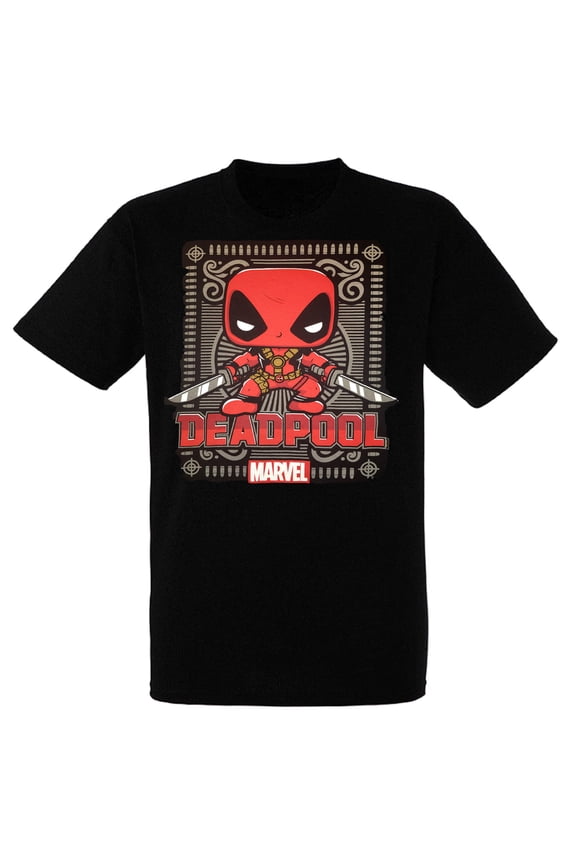 Marvel Collector Corps Deadpool Men's Black/Red Short Sleeve T-Shirt (Small)