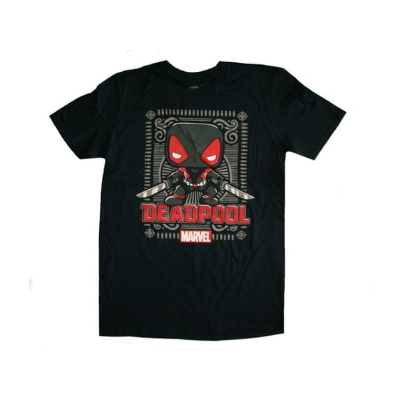 Marvel Collector Corps Deadpool Men's Black Short Sleeve T-Shirt (Large)