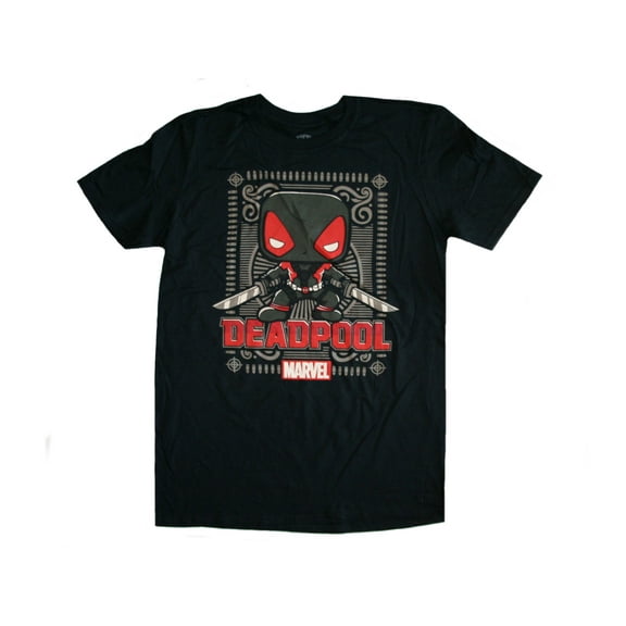 Marvel Collector Corps Deadpool Men's Black Short Sleeve T-Shirt (Medium)