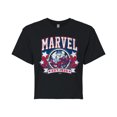 thumbnail image 1 of Marvel - Collegiate Americana - Juniors Cropped Graphic T-Shirt, 1 of 5