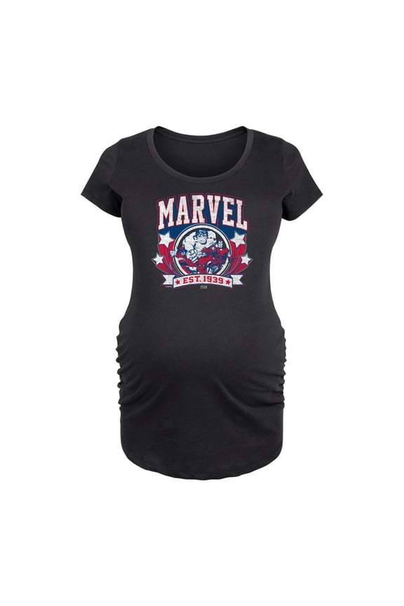 - Collegiate Americana - Maternity Scoop Neck Graphic T-Shirt