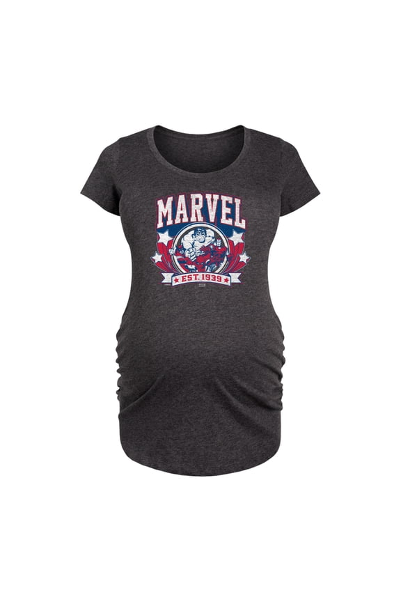 - Collegiate Americana - Maternity Scoop Neck Graphic T-Shirt