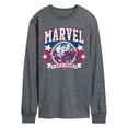 thumbnail image 1 of Marvel - Collegiate Americana - Men's Long Sleeve Graphic T-Shirt, 1 of 5
