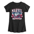 thumbnail image 1 of Marvel - Collegiate Americana - Toddler And Youth Girls Fitted Short Sleeve Graphic T-Shirt, 1 of 5