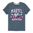 thumbnail image 1 of Marvel - Collegiate Americana - Toddler And Youth Short Sleeve Graphic T-Shirt, 1 of 5
