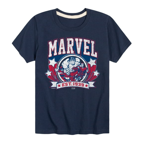 Marvel - Collegiate Americana - Toddler And Youth Short Sleeve Graphic T-Shirt