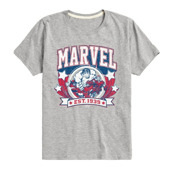 Marvel - Collegiate Americana - Toddler And Youth Short Sleeve Graphic T-Shirt