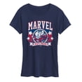 thumbnail image 1 of Marvel - Collegiate Americana - Women's Short Sleeve Graphic T-Shirt, 1 of 5