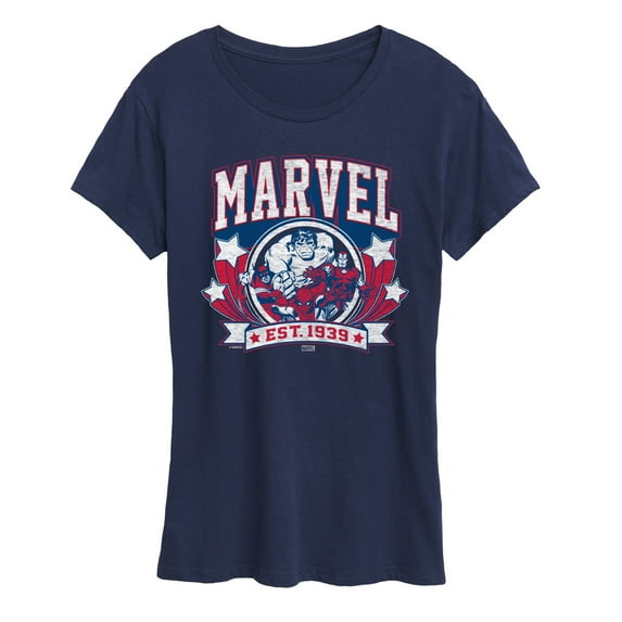 Marvel - Collegiate Americana - Women's Short Sleeve Graphic T-Shirt