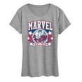 thumbnail image 1 of Marvel - Collegiate Americana - Women's Short Sleeve Graphic T-Shirt, 1 of 5