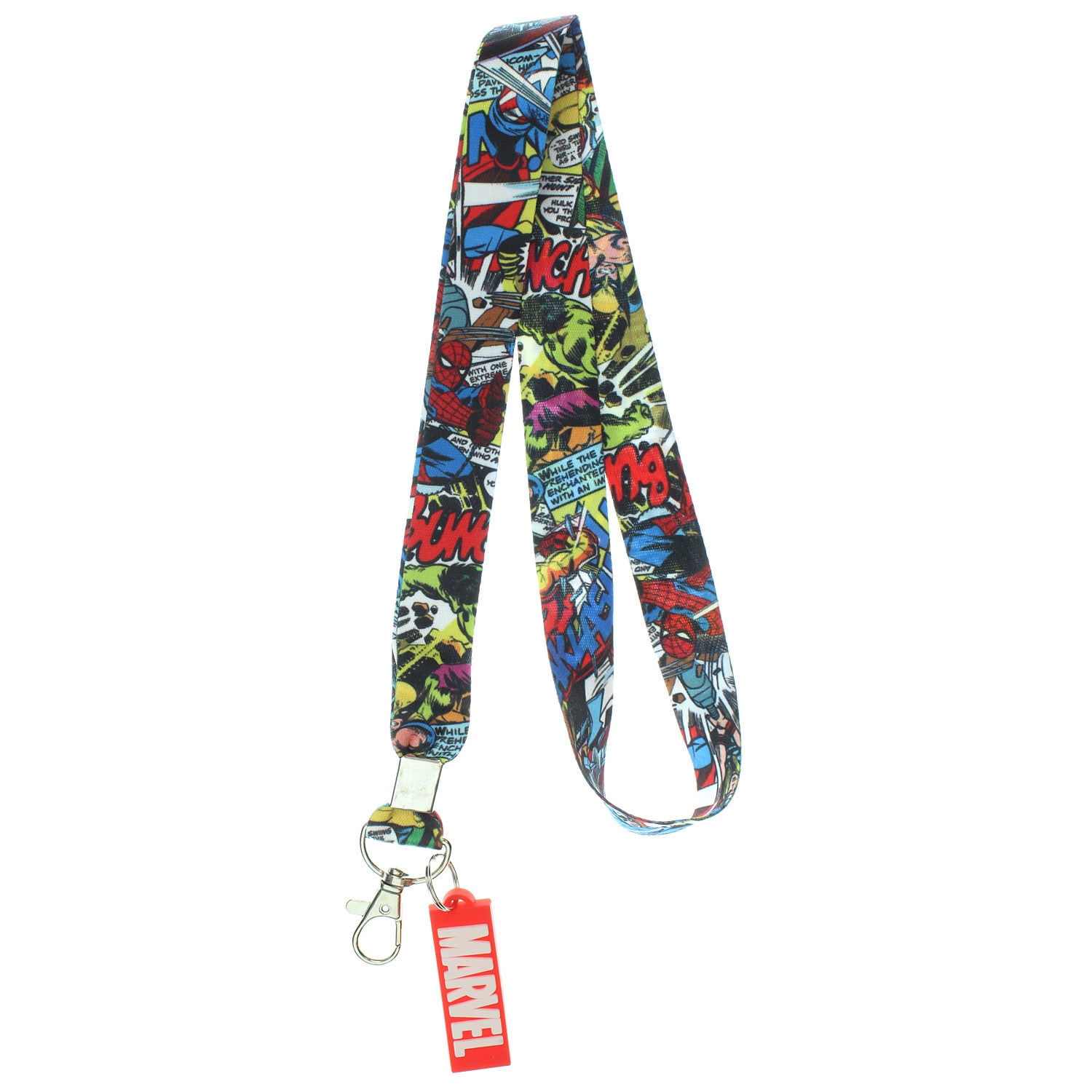 Marvel Comic Book Graphic Lanyard ID Badge Holder And 2 Rubber