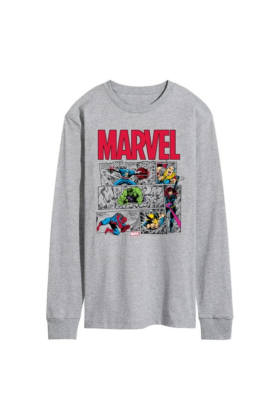- Comic Book Panels - Men's Long Sleeve Graphic T-Shirt