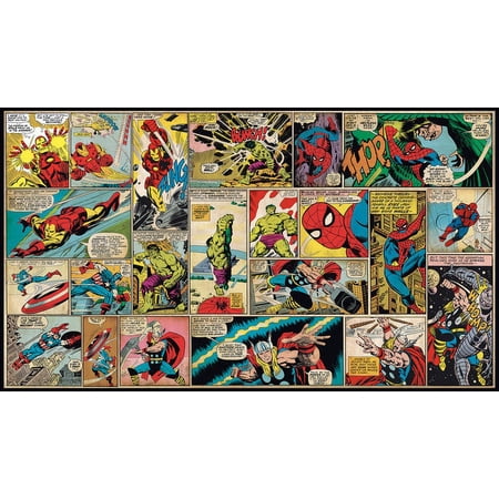Marvel Comic Panel XL Spray and Stick Wallpaper Mural