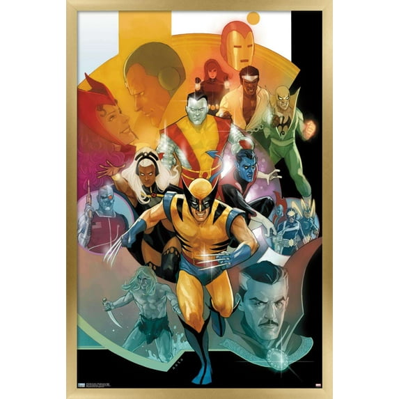 Marvel Comics - 80th Anniversary Collage Wall Poster, 14.725" x 22.375", Framed