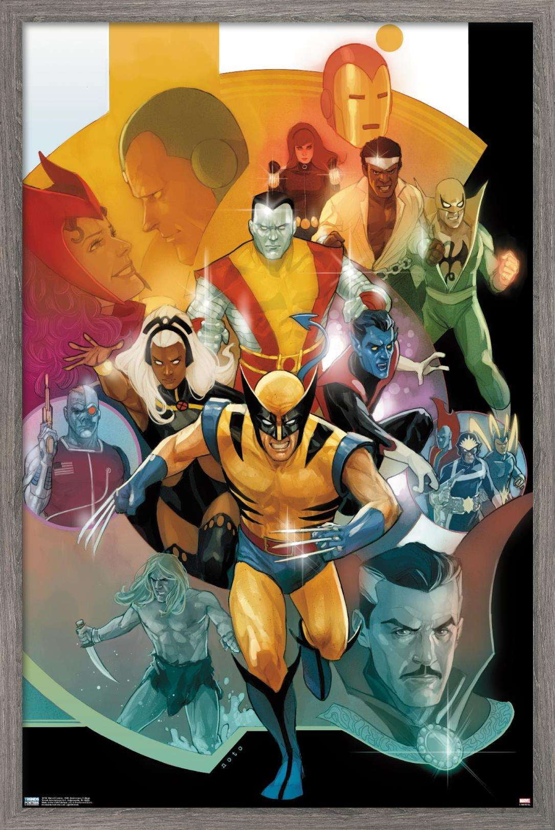 Marvel Comics - 80th Anniversary Collage Wall Poster, 22.375" x 34", Framed