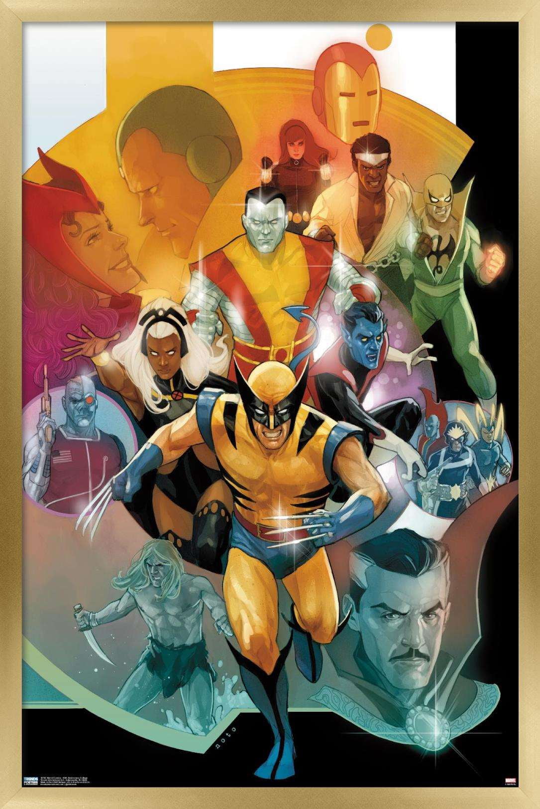 Marvel Comics - 80th Anniversary Collage Wall Poster, 22.375" x 34", Framed