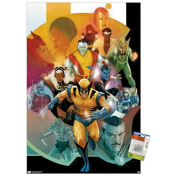 Marvel Comics - 80th Anniversary Collage Wall Poster with Push Pins, 22.375" x 34"