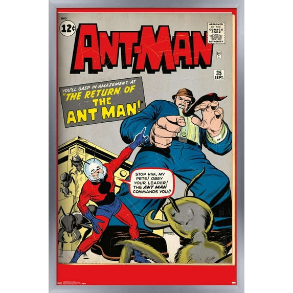 Marvel Comics - Ant-Man - ReVised Cover 27 Wall Poster, 14.725" x 22.375", Framed